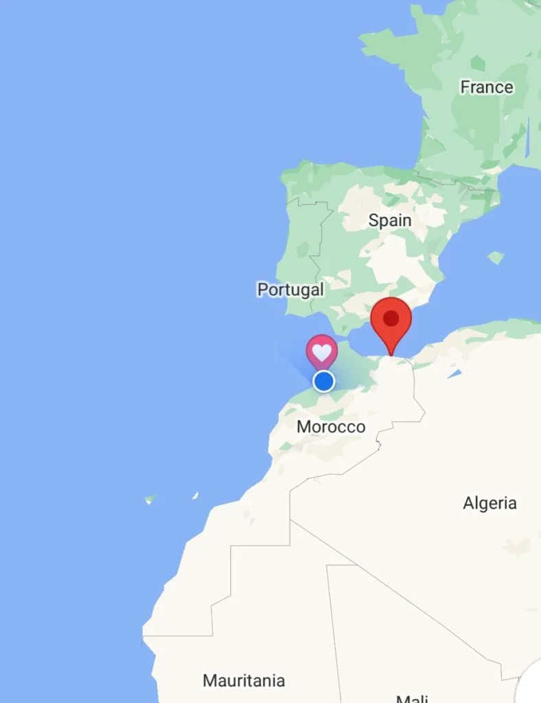 اين تقع مدينة الناظور في المغرب على الخريطة